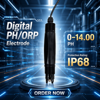 Électrode numérique de qualité de l'eau, capteur de pH ORP, RS485 Modbus RTU IP68 pour système de surveillance du traitement de l'eau industrielle