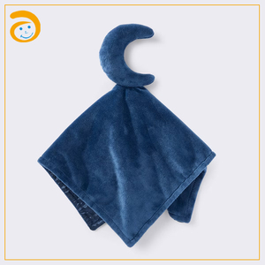 Manta de Seguridad Suave de Felpa para Bebés con Juguete de Luna/Estrella, Manta Reconfortante para Recién Nacidos - Product Image 1