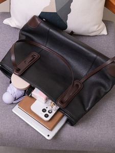 Bolso Tote de Cuero Genuino para Mujer, Clásico, Casual, de Gran Capacidad, con Dos Asas, Diseño Duradero con Patrón de Lichee - Product Image 5