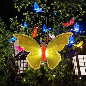 Hongyixuan <b>LED</b> Crystal Butterfly <b>Lights</b> Colorful Tree Decor Outdoor Motif Lighting - Product Image 1