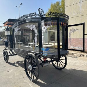 Carroza Fúnebre Negra Eléctrica o de Caballos, Transporte Especial, Carroza Fúnebre, Carroza para Ataúd, Personalizada para la Venta - Product Image 1