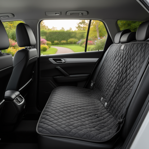 Pet Backseat <b>Cover</b> Quilted Black Waterproof Polyester All Seasons Leisure Style Dog Protection - Product Image 2