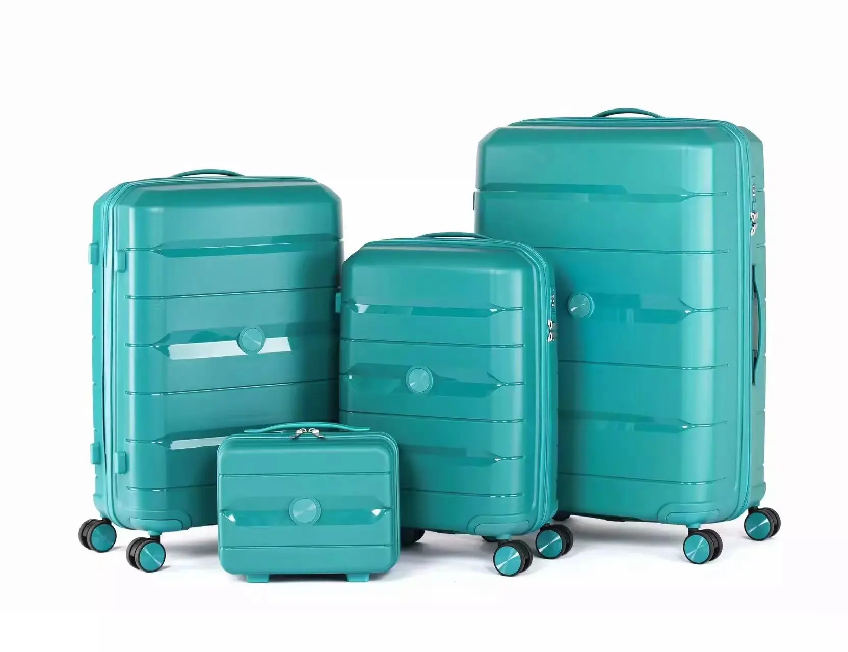Hot sale 20inch 24 inch 28 inch 3 pcs set PP Unisex Light Weight Custom logo Travel Suitcase