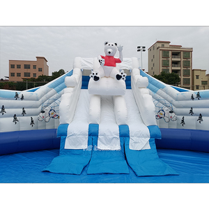 Parc aquatique gonflable commercial géant avec toboggan aquatique Ours polaire et grande piscine gonflable <span class=keywords><strong>pour</strong></span> divertissement en plein air - Product Image 5
