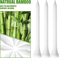 Tees de golf personnalisés en bambou biodégradable, 2-3/4 et 3-1/4 pouces, accessoires de golf, tees de golf avec logo personnalisé