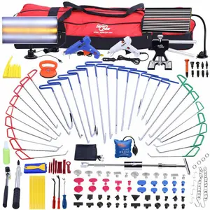 전문 PDR 도구 후크로드 덴트 풀러 접착제 총 당김 브리지 라인 보드 펌프 웨지 자동차 덴트 제거 용