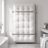 Surmatelas en coton de qualité hôtelière 5 étoiles, taille simple, 280 fils, design pliable, épaisseur 3-4 pouces, pour usage domestique et hospitalier