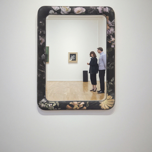 Thiết kế hình vuông khung gỗ gương/hiện đại <span class=keywords><strong>Hand</strong></span> <span class=keywords><strong>Painted</strong></span> trang trí tường gương cho phòng khách/phòng tắm - Product Image 5