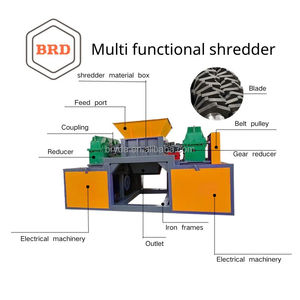 Trituradora de Neumáticos BRD de Doble Eje con Motor de 44kW 380V, Estructura Duradera para una Descomposición Eficiente de Diversos Materiales de Caucho - Product Image 2