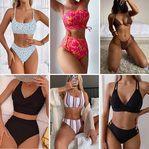 Bikini de playa integrado estampado de moda al por mayor para mujer, sexy, con aberturas, envío aleatorio - Product Image 6
