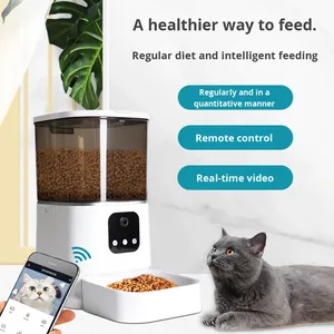 Suprimentos para Animais de Estimação Alimentador Automático de Plástico 6L Grande Capacidade Controle Remoto Carregamento Inteligente Armazenamento de Ração para Gatos e Cães - Product Image 4