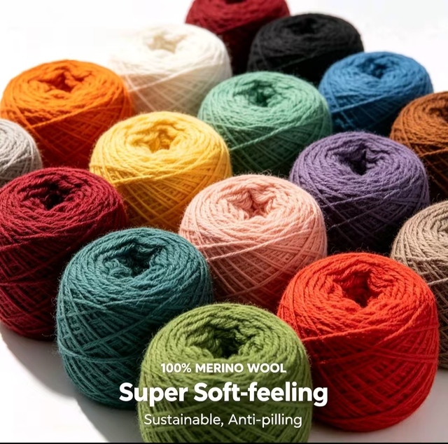 Qtools Wholesale New Zealand Wool Carpet Yarn - Multi-Color Core Spun Tufting Gun Yarn for DIY Rugs & Home Textiles