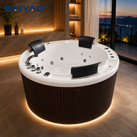 Bain à remous extérieur moderne pour 4 personnes, confort ultime, avec 60 jets, en acrylique et fibre de verre, contrôlable par ordinateur