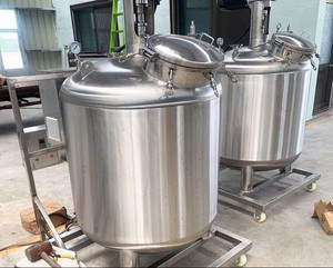 带搅拌器的不锈钢混合罐工业液体储罐，带加热冷却套，用于食品化学品 - Product Image 3