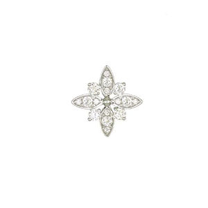 Pendentif en or 18 carats avec diamants 0,551 ct, 16 pierres, 1,49 g, forme florale, collection de bijoux fins - Product Image 1