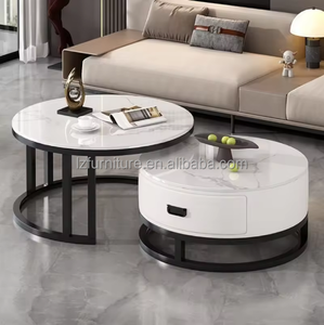 Mesa de Centro Moderna para Sala de Estar, de Piedra, Mármol, Personalizable, Fácil de Montar, Mueble Duradero para Sala de Estar - Product Image 5