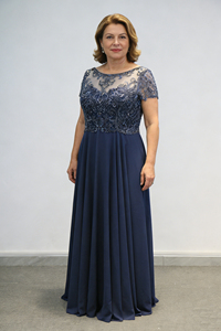 <span class=keywords><strong>Robe</strong></span> <span class=keywords><strong>de</strong></span> soirée longue en mousseline <span class=keywords><strong>de</strong></span> soie avec broderie, style princesse, pour <span class=keywords><strong>la</strong></span> mère <span class=keywords><strong>de</strong></span> <span class=keywords><strong>la</strong></span> mariée, avec soutien-gorge intégré - Product Image 4