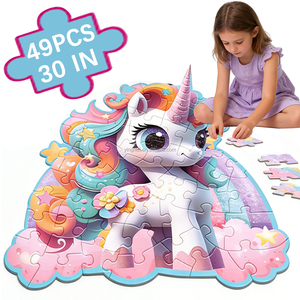 Unicorn Floor Puzzles Unicorn <strong>Toys</strong> Large 45 Piece Floor Puzzles <strong>for</strong> Kids Toddlers 3 4 5 6 7 <strong>8</strong> <strong>Year</strong> <strong>Old</strong> <strong>Girls</strong> - Product Image 1
