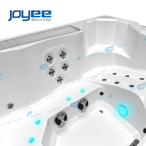 JOYEE Grand bain à remous paresseux pour 7 personnes Bain à remous à débordement Bain à remous extérieur Spa Jaccuzi Bains de jardin Spa extérieur Bain à remous - Product Image 4