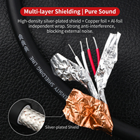 Kabel Koaksial Audio HIFI Proyektor YIVO XSSH 5N Perak Murni 4*0.5mm AG 8mm Twisted Pair FEP Foil Shield OEM ODM