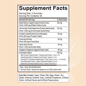 よもぎ黒クルミグミ ハーブサプリメント クレンズチンキエキス 腸内洗浄 消化促進 食品グレード 500mg - Product Image 3