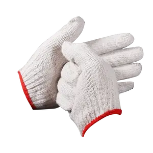 High Quality Cheap Men Women Knitted Labor Protection Gardening Safety White Cotton Hand Work Gloves