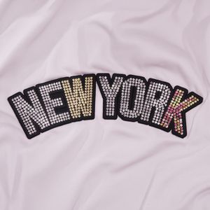 Venta al por mayor de diamantes de imitación personalizados Nueva York Logo gorra de béisbol Mets parches