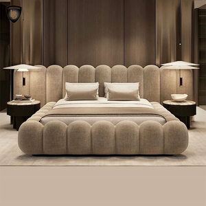 Итальянский дизайн, современная роскошная электрическая кровать размера «King-Size», мебель Фошань, металлический каркас для главной спальни, мебель для виллы в кобуре - Product Image 1