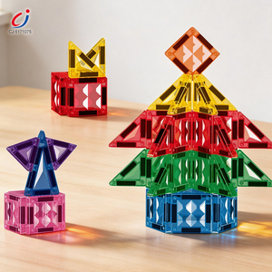 Blocs de construction magnétiques Chengji, tuiles éducatives pour enfants, vente en gros à bas prix, blocs de construction diamantés colorés, <span class=keywords><strong>puzzle</strong></span> 3D, jouets DIY - Product Image 2