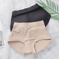 Culotte de rehaussement des fesses à motif solide pour femmes Shapewear tricoté avec faux sous-vêtements de cul pour le contrôle de la forme du corps