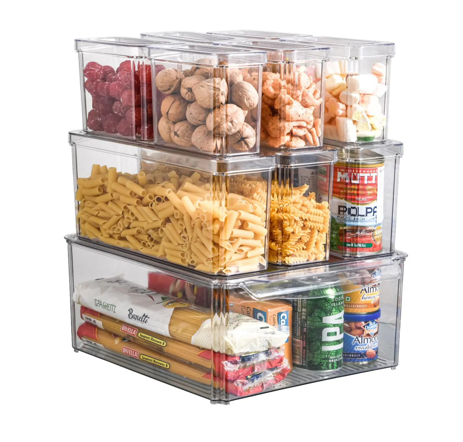 Freshness Refrigerator Preservation Transparent Clear Plastic Freezer Storage Box Organizer