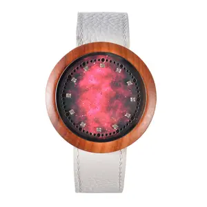 Mode 2023 nouveau Style personnalisé en bois montre électronique en gros étudiant LED montres naturel bois de santal noyer bois montre-bracelet