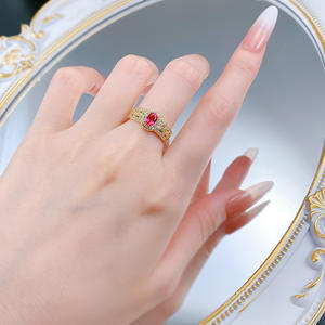 Nuevo anillo <span class=keywords><strong>de</strong></span> juego <span class=keywords><strong>de</strong></span> oro rojo <span class=keywords><strong>sangre</strong></span> <span class=keywords><strong>de</strong></span> Paloma elíptica S925 plata 4*6, versátil para uso diario, joyería <span class=keywords><strong>de</strong></span> <span class=keywords><strong>boda</strong></span> <span class=keywords><strong>de</strong></span> <span class=keywords><strong>Libro</strong></span> rojo pequeño - Product Image 6