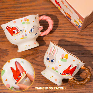 Mug en céramique <span class=keywords><strong>Disney</strong></span> avec poignée, boîte cadeau de dessin animé, tasse à café, thé et lait pour cadeau de Noël, usage au bureau et à la maison - Product Image 3