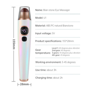Tendances 2025 Masseur oculaire portable en pierre de Bian naturelle 40/45 chauffage rapide élimination des poches sous les yeux <span class=keywords><strong>anti</strong></span>-<span class=keywords><strong>cernes</strong></span> vibration - Product Image 6