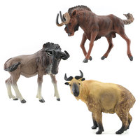 Figurines de bétail réaliste en PVC massif, best-seller transfrontalier : Gnou, Antilope, Bovin – Décoration de maternité et de maison