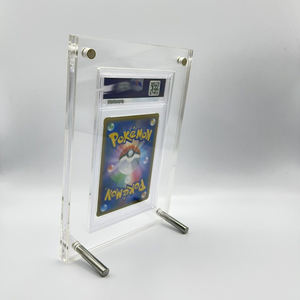 クリアアクリル製トレーディングカードディスプレイフレーム（グレーディング済みスポーツ＆ポケモンカード用）持ち運び可能＆簡単組み立て - Product Image 5