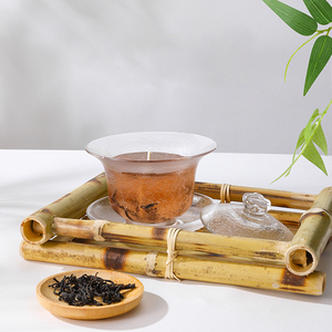 Décoration d'intérieur, bougies parfumées en cire de soja, style chinois, intérieur de la maison, bol à <span class=keywords><strong>thé</strong></span>, bougie en gel artisanale, aromathérapie - Product Image 2