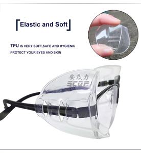 透明フレキシブル安全眼鏡サイドシールドスリップオンプラスチックアクセサリーパーソナルケア安全メガネ - Product Image 4