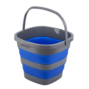 Seau pliable, seau de pêche pliable, seau de camping, seau de plage, seau d'extérieur, seau carré pliable simple à transporter, bacs pliables portables en silicone - Product Image 1