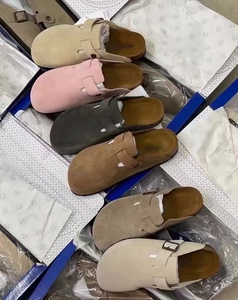 Sandales classiques pour hommes et femmes en cuir véritable avec semelle intermédiaire en EVA et semelle extérieure en TPR, mocassins à enfiler avec détails brodés, <span class=keywords><strong>hiver</strong></span> - Product Image 4