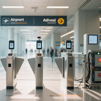 Solutions de tourniquets piétonniers basés sur des scénarios, barrières à ailettes, contrôle d'accès par reconnaissance faciale/RFID/QR pour une utilisation unifiée dans les hôpitaux