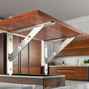 Fabrieksprijs Veel Gebruikt Roestvrij Staal Verborgen Zware Muur Gemonteerde Driehoek Zwevende Beugel Voor Plank Met Schroeven - Product Image 2