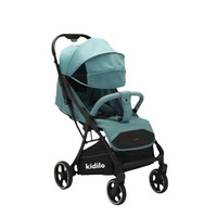Poussette pour bébé Kidilo 5566 NewBorn Buggy, cadre en acier inoxydable, polyester Oxford, pliable, légère, compacte, pour voyager