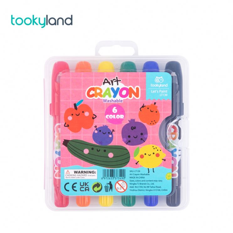 Моющиеся Crayon Рисунок Игрушки мелки живопись разноцветные детские 6 видов цветов безопасности мелки для детей