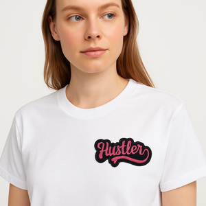 Parche de Bordado Personalizado con Logotipo de Letra Personalizada en Forma de Corazón Irregular de Tamaño Pequeño a Buen Precio, para Planchar en la Ropa - Product Image 6