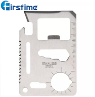 Firstime couteau 11 en 1 pour Camping en plein air survie chasse couteau à carte de crédit SOS couteau de poche outils