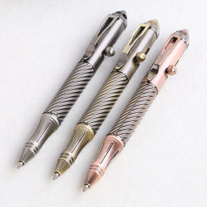 Multifunctional Anti-Slip Men's Brass Ballpoint Rollerball <b>Pen</b> Tungsten Steel Tip Car Spare Broken Window 0.7mm Blue Ink - Product Image 4