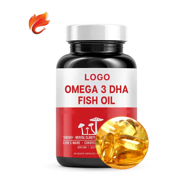 Omega 3 1000mg Softgel Bulk Fischöl Kapseln Private Label Fischöl Weich gel Regulation des Bluts ystems Immun & Anti-Müdigkeit