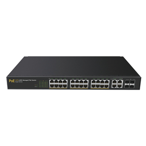 300W <span class=keywords><strong>24</strong></span> Cổng POE + 4 Cổng Gigabit Uplink + 4 Bộ Chuyển Mạch <span class=keywords><strong>Ethernet</strong></span> Quang SFP Cho Camera IP Hikvision - Product Image 2